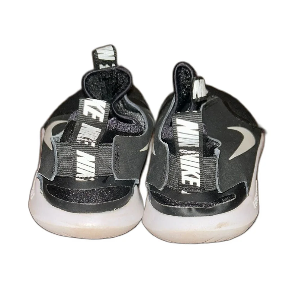 Nike Sneakers Size 3 Kids Black White Flex Runner Shoes Tennis Trainers Athletic